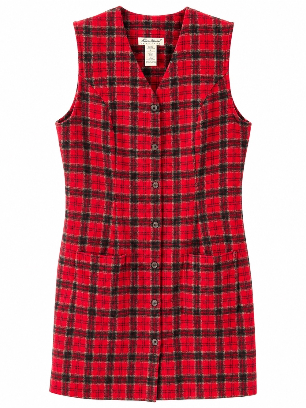 Eddie Bauer Vintage Wool Blend Plaid Vintage Dress